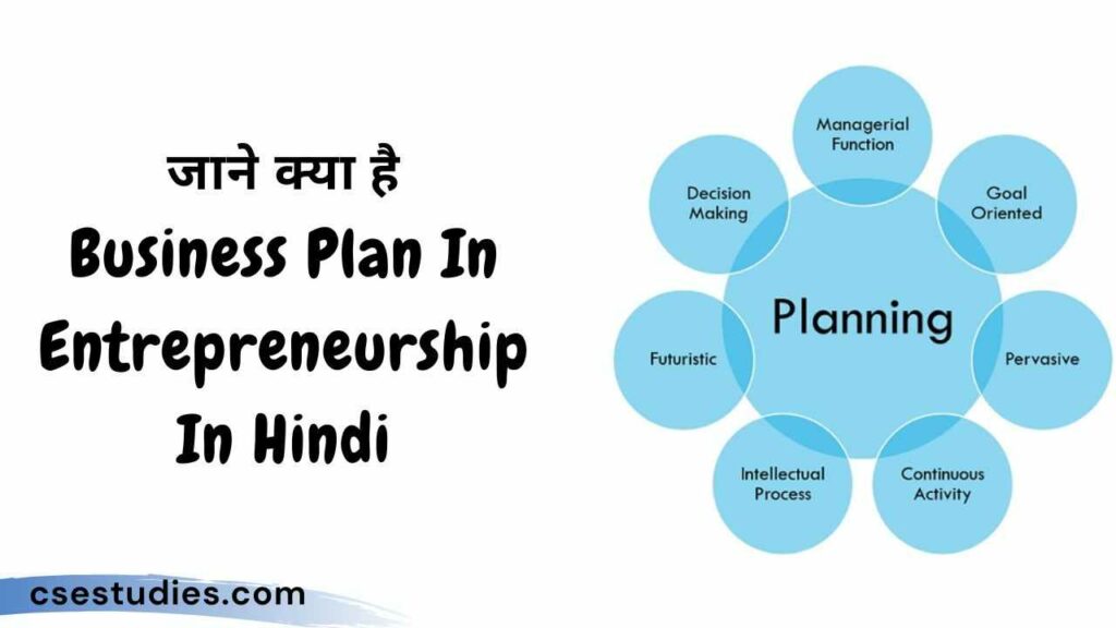 business plan in entrepreneurship in hindi