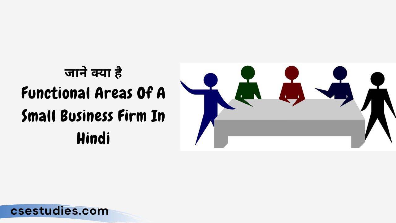 Functional Areas Of A Small Business Firm In Hindi